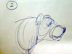 Bear head sketch